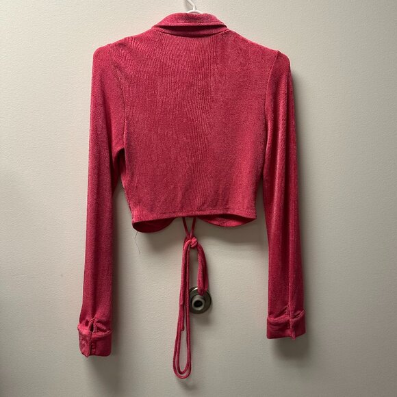 Morning Mist Sparkly Pink Long Sleeve Top - Picture 3 of 3